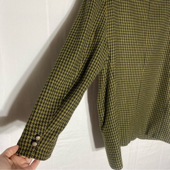Vintage Two Roads Yellow Black Houndstooth Blazer - Picture 7 of 15